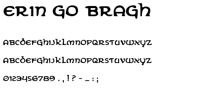 Erin Go Bragh font